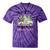 Holiday Scene Nostalgia North Pole Tree Farm Merry Christmas Tie-Dye T-Shirts Purple Tie-Dye
