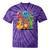 Kidcore Aesthetic Retro Vibes Colorful Cartoon Nostalgia Tie-Dye T-Shirts Purple Tie-Dye