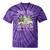 North Pole Tree Farm Merry Christmas Holiday Scene Nostalgia Tie-Dye T-Shirts Purple Tie-Dye