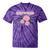 Nostalgia 80s 90s Retro Style Graphics Rose Pink Flower Tie-Dye T-Shirts Purple Tie-Dye