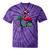 Nostalgia Holiday Tees -Adult Christmas Flamingo Small Short Sleeve Crew Neck Cotton Polyester Lightweight Ribbed Cuff Winter Tie-Dye T-Shirts Purple Tie-Dye