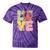 Peace Sign Love Groovy Vibes Costume Nostalgia 1980s Fashion Tie-Dye T-Shirts Purple Tie-Dye