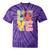 Peace Sign Love Groovy Vibes Costume Nostalgia 1980s Fashion Tie-Dye T-Shirts Purple Tie-Dye