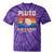 Pluto Never Forget Space Nostalgia Astronomy Humor Tie-Dye T-Shirts Purple Tie-Dye