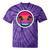 Retro 80s Synthwave Sunset & Palm Trees Retro Nostalgia 80s Tie-Dye T-Shirts Purple Tie-Dye
