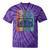 Retro Nineties Style Audio Tape Nostalgia Year 1990 Tie-Dye T-Shirts Purple Tie-Dye