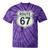 Retro Route 67 Highway Sign Vintage Road Nostalgia Premium Tri-Blend Tie-Dye T-Shirts Purple Tie-Dye
