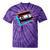 Retro VHS Vaporwave Video Cassette Nostalgia Geek Chic Premium Tri-Blend Tie-Dye T-Shirts Purple Tie-Dye