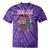 Running Together Always Connected Anime Nostalgia Message Tie-Dye T-Shirts Purple Tie-Dye
