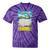 Women's Frutiger Aero Aesthetic Rainbow Glitch Art Tie-Dye T-Shirts Purple Tie-Dye