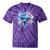 Women's Frutiger Aero Y2K Fish Tie-Dye T-Shirts Purple Tie-Dye