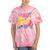 80's Girl Roller Skates Skating Eighties 1980s Nostalgia Tie-Dye T-Shirts Coral Tie-Dye
