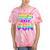 80's Girls Just Wanna Have Fun Nostalgia 1980s Style Premium Tri-Blend Tie-Dye T-Shirts Coral Tie-Dye