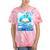Frutiger Aero Aesthetic Tech Book Butterfly Tie-Dye T-Shirts Coral Tie-Dye