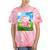 Frutiger Aero Aesthetic Tech Kawaii Strawberry Milk Fishes Tie-Dye T-Shirts Coral Tie-Dye