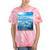 Frutiger Aero Aesthetic Tech Ocean Underwater Fishes Tie-Dye T-Shirts Coral Tie-Dye
