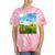 Frutiger Aero Aesthetic Tech Scenery Fishes Sunflower Raglan Baseball Tee Tie-Dye T-Shirts Coral Tie-Dye