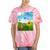 Frutiger Aero Aesthetic Tech Scenery Fishes Sunflower Tie-Dye T-Shirts Coral Tie-Dye