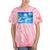 Frutiger Aero Dolphin Sunset Ocean With Palm Trees Y2k Premium Tie-Dye T-Shirts Coral Tie-Dye