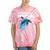 Frutiger Aero Splashy Dolphin Y2k Aesthetic Graphic Premium Tie-Dye T-Shirts Coral Tie-Dye