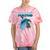 Frutiger Aero Splashy Dolphin Y2k Aesthetic Graphic Tie-Dye T-Shirts Coral Tie-Dye