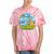 Frutiger Aero Y2K Fashion Trends Statement Piece Tech Orange Premium Tie-Dye T-Shirts Coral Tie-Dye