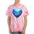 Frutiger Aero Y2K Heart Tie-Dye T-Shirts Coral Tie-Dye