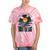 Music Old School Nostalgia Record Tie-Dye T-Shirts Coral Tie-Dye