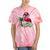 Nostalgia Holiday Tees -Adult Christmas Flamingo Small Short Sleeve Crew Neck Cotton Polyester Lightweight Ribbed Cuff Winter Tie-Dye T-Shirts Coral Tie-Dye