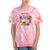 Nostalgia Love Tees -Adults Small Casual Festive Classic Fit T-Shirt Round Neck Straight Fit Collarless Short Sleeve Solid Lightweight Tie-Dye T-Shirts Coral Tie-Dye