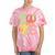 Peace Sign Love Groovy Vibes Costume Nostalgia 1980s Fashion Tie-Dye T-Shirts Coral Tie-Dye