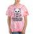 Pixel Art Pet Cat Y2K Retro Vintage Digital Nostalgia Tech Tie-Dye T-Shirts Coral Tie-Dye