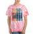 Retro Nineties Style Audio Tape Nostalgia Year 1990 Tie-Dye T-Shirts Coral Tie-Dye