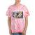 Rewind Cassette Tape Nostalgia 80s 90s Retro Music Lover Tie-Dye T-Shirts Coral Tie-Dye