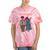 Running Together Always Connected Anime Nostalgia Message Tie-Dye T-Shirts Coral Tie-Dye