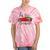 Tis The Season Holiday Nostalgia Red Truck Tie-Dye T-Shirts Coral Tie-Dye