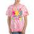Vintage 80s Vibes Costume Nostalgia 1980s Fashion Cassette Tie-Dye T-Shirts Coral Tie-Dye