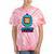 Women's Adulting Is A Myth Retro Pixel Pet Nostalgia Millennials Tie-Dye T-Shirts Coral Tie-Dye