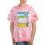 Women's Frutiger Aero Aesthetic Rainbow Glitch Art Tie-Dye T-Shirts Coral Tie-Dye