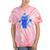 Yk2 Grunge Earthy Blue Cat With Stars Tomboy 90s Nostalgia Premium Tri-Blend Tie-Dye T-Shirts Coral Tie-Dye