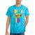 2000's Vibe Hip Hop Costume Early 2000s Party Nostalgia Tie-Dye T-Shirts Turquoise Tie-Dye