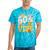 60's Vibe Vintage Nostalgia Mixtape Era 1960s Party Groovy Tie-Dye T-Shirts Turquoise Tie-Dye