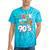 90's Nineties Nostalgia Costume Party Back To The 90s Tie-Dye T-Shirts Turquoise Tie-Dye