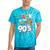 90's Nineties Nostalgia Costume Party Back To The 90s Tie-Dye T-Shirts Turquoise Tie-Dye