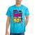 Back To The 90s Nostalgia Cassette Game Console Boombox Tie-Dye T-Shirts Turquoise Tie-Dye
