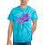 Cowabunga Retro 80s 90s Nostalgia Slang Neon Grunge Art Tie-Dye T-Shirts Turquoise Tie-Dye
