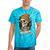 Elder Emo Skeleton Beanie Nostalgia Scene Aesthetic Tie-Dye T-Shirts Turquoise Tie-Dye