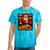 Family Christmas Retro Santa Holiday Nostalgia Vibes Tie-Dye T-Shirts Turquoise Tie-Dye