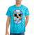 Frutiger Aero Aesthetic Tech Skull Computer Fishes Tie-Dye T-Shirts Turquoise Tie-Dye