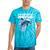 Frutiger Aero Splashy Dolphin Y2k Aesthetic Graphic Premium Tie-Dye T-Shirts Turquoise Tie-Dye